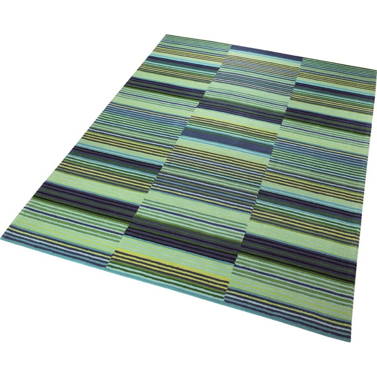 Tapis tufté rayures géométriques , COLORPOP vert, ESPRIT