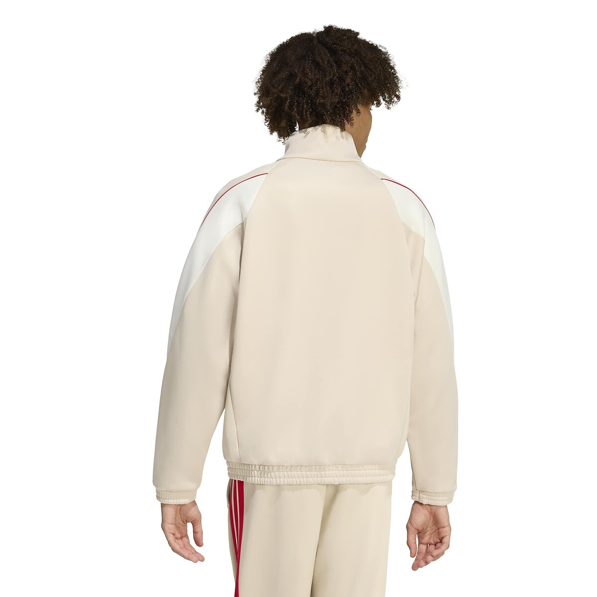 Sweat zippé col montant graphique beige, ADIDAS SPORTSWEAR