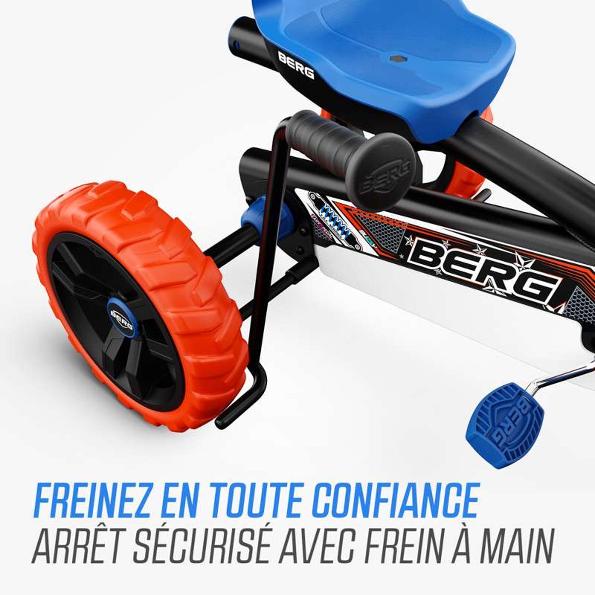 Kart à Pédales pour Enfants, 2+ Ans, Buzzy 2-in-1 blue/orange, BERG TOYS