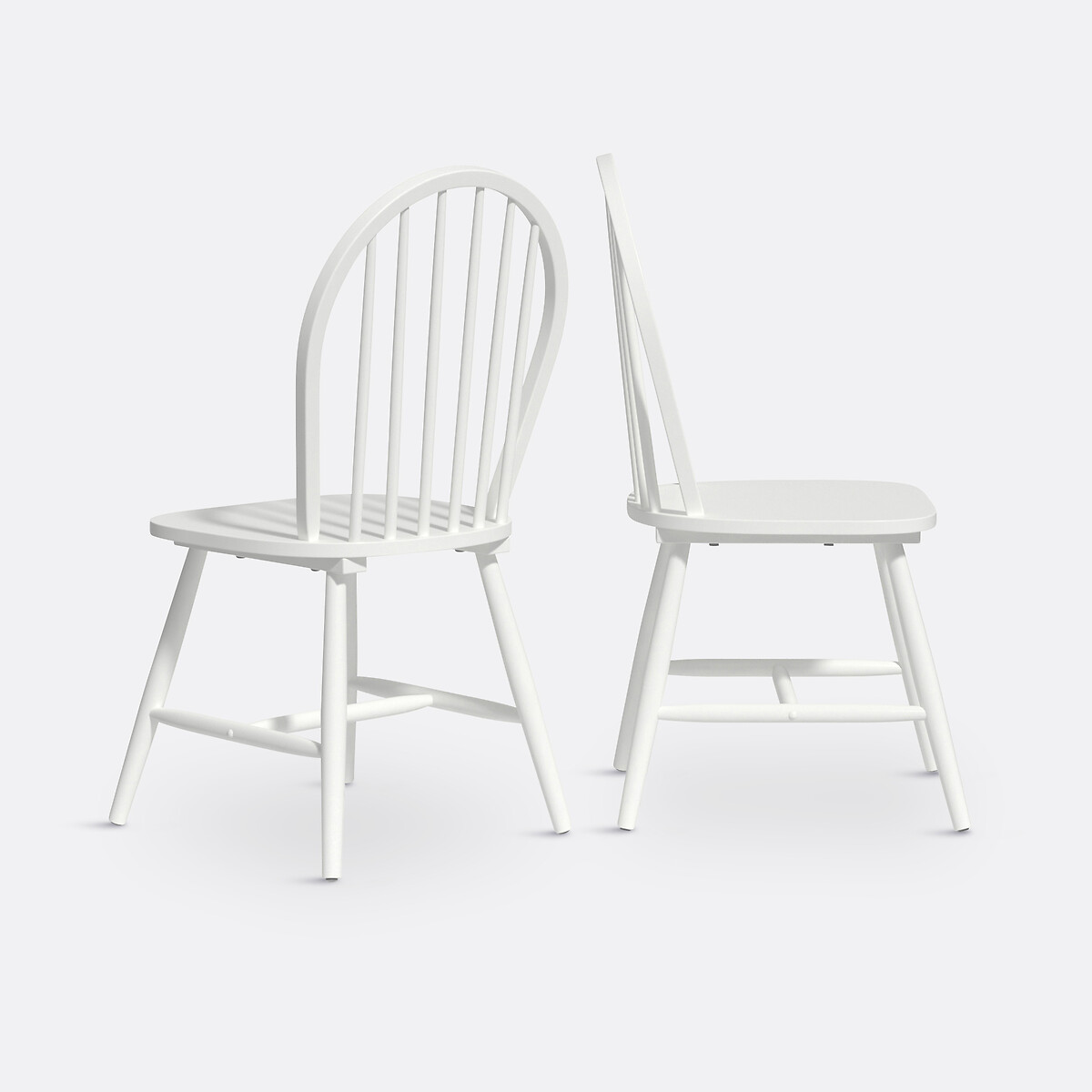 Lot de 2 chaises à barreaux, WINDSOR blanc, LA REDOUTE INTERIEURS