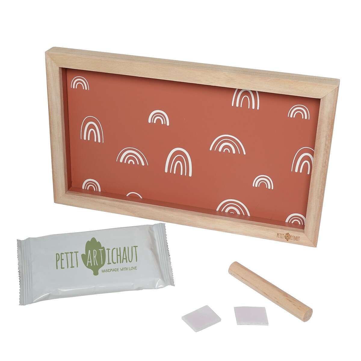 Cadre 2 empreintes terracotta, PETIT ARTICHAUT