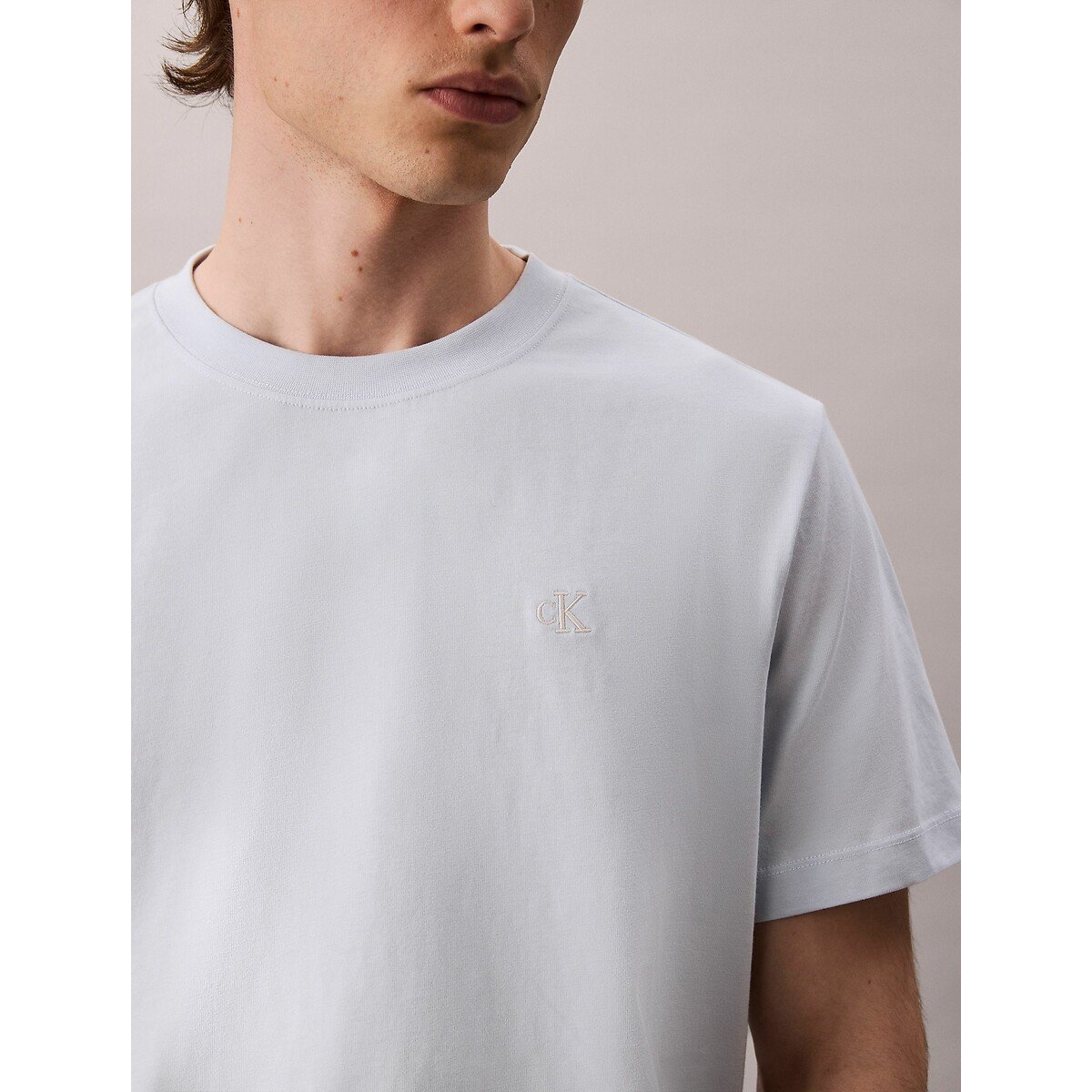 T-shirt manches courtes logo monogram blanc, CALVIN KLEIN JEANS