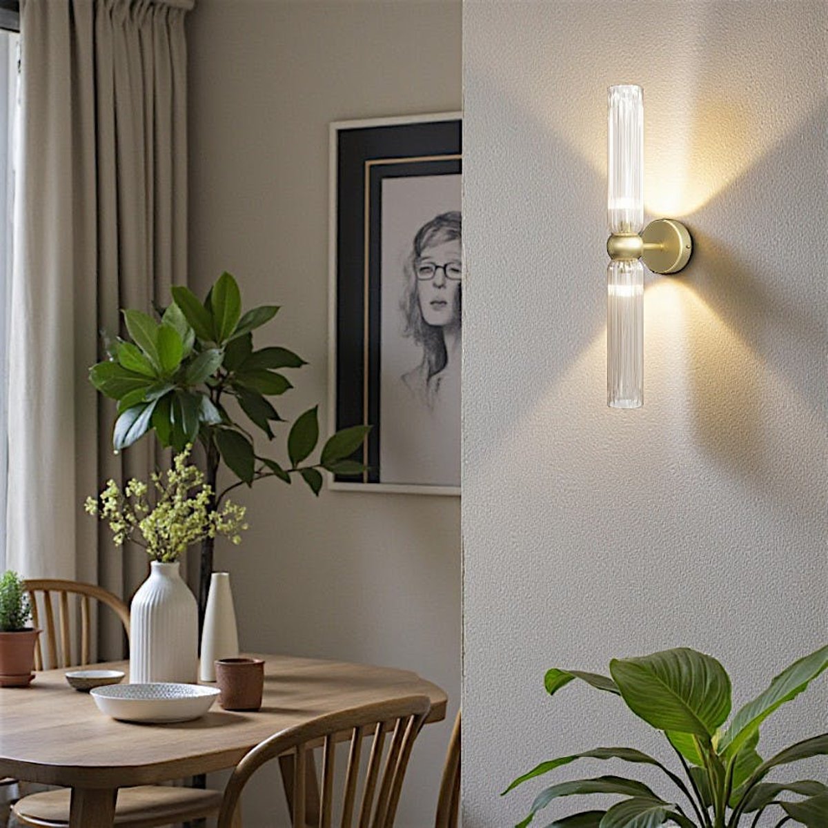 Applique murale en verre design rétro SOLANA ambré, PIER IMPORT