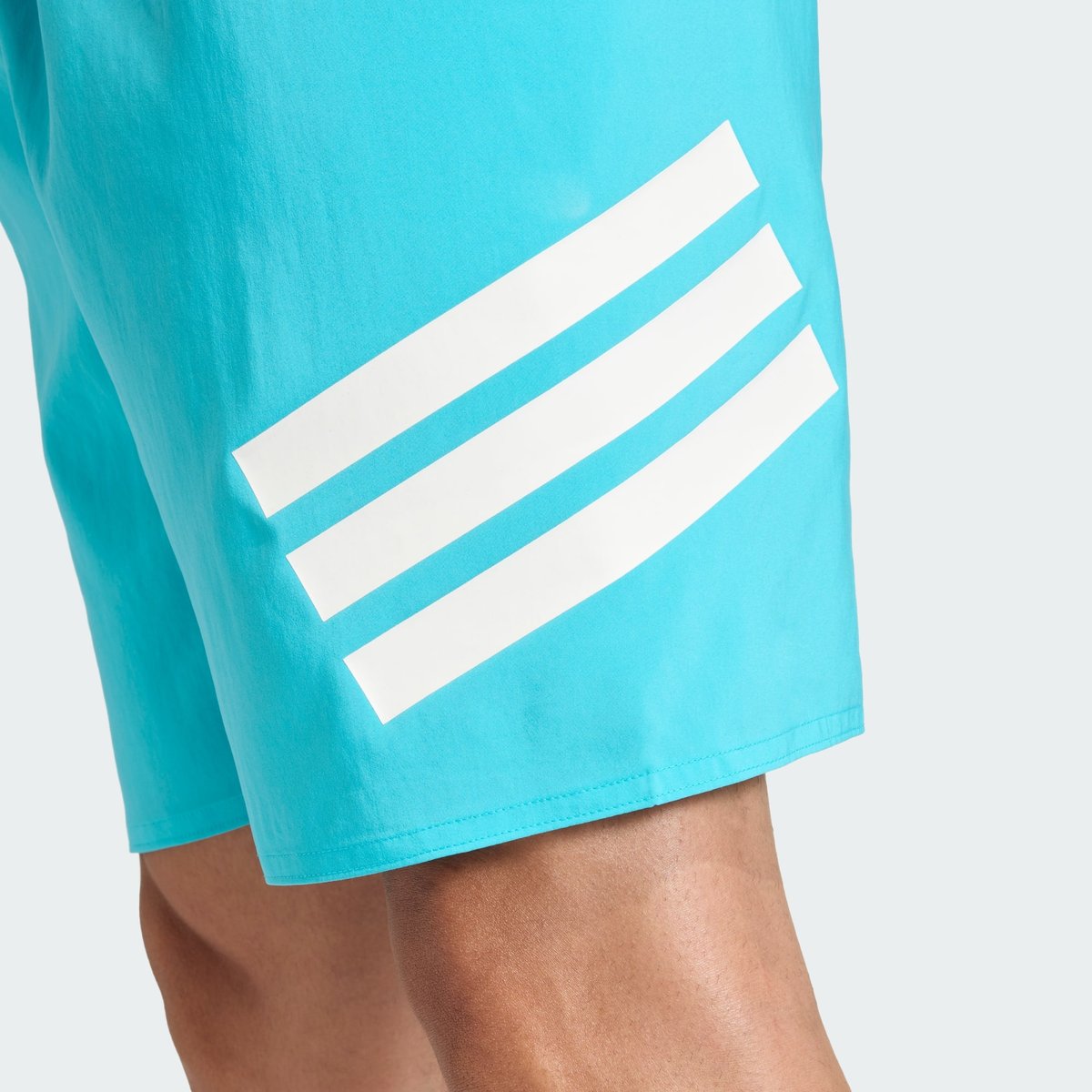 Short De Bain 3 Bandes 20,3 Cm lucid cyan / white, ADIDAS SPORTSWEAR