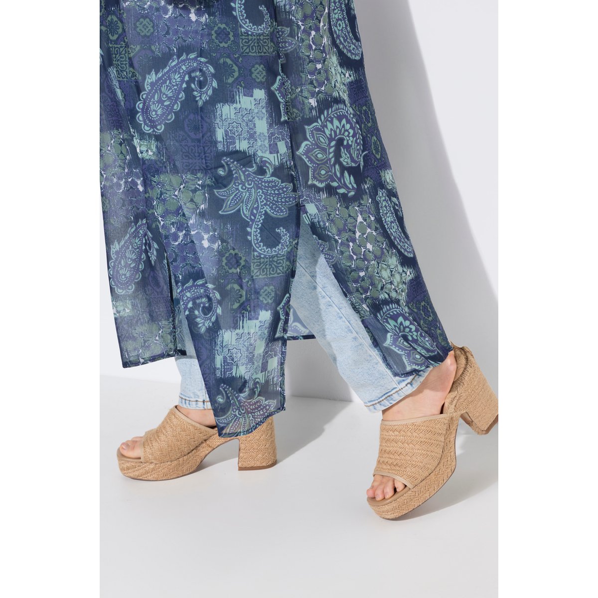 Blouse longue sans manches bleu foncé, ULLA POPKEN