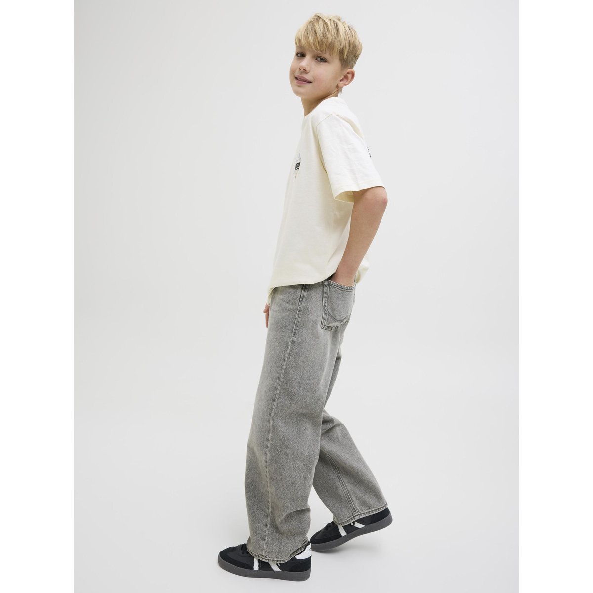 Jean Extra Baggy Fit grey denim, JACK & JONES JUNIOR