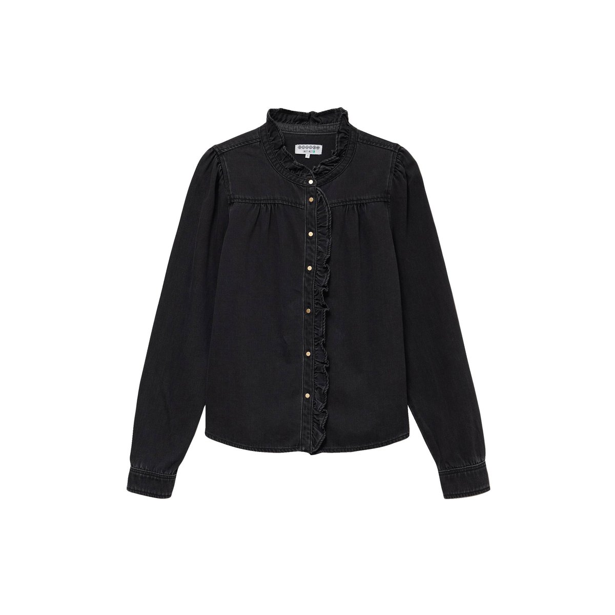 Chemise en jeans manches longues denim noir, BONOBO