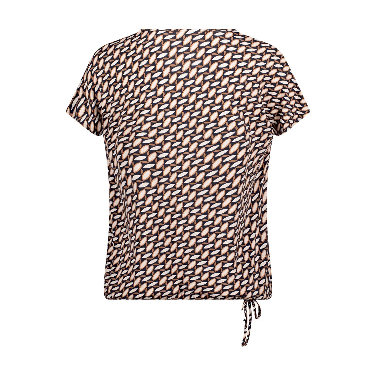 Haut imprimé à encolure en v dark blue/brown, BETTY BARCLAY