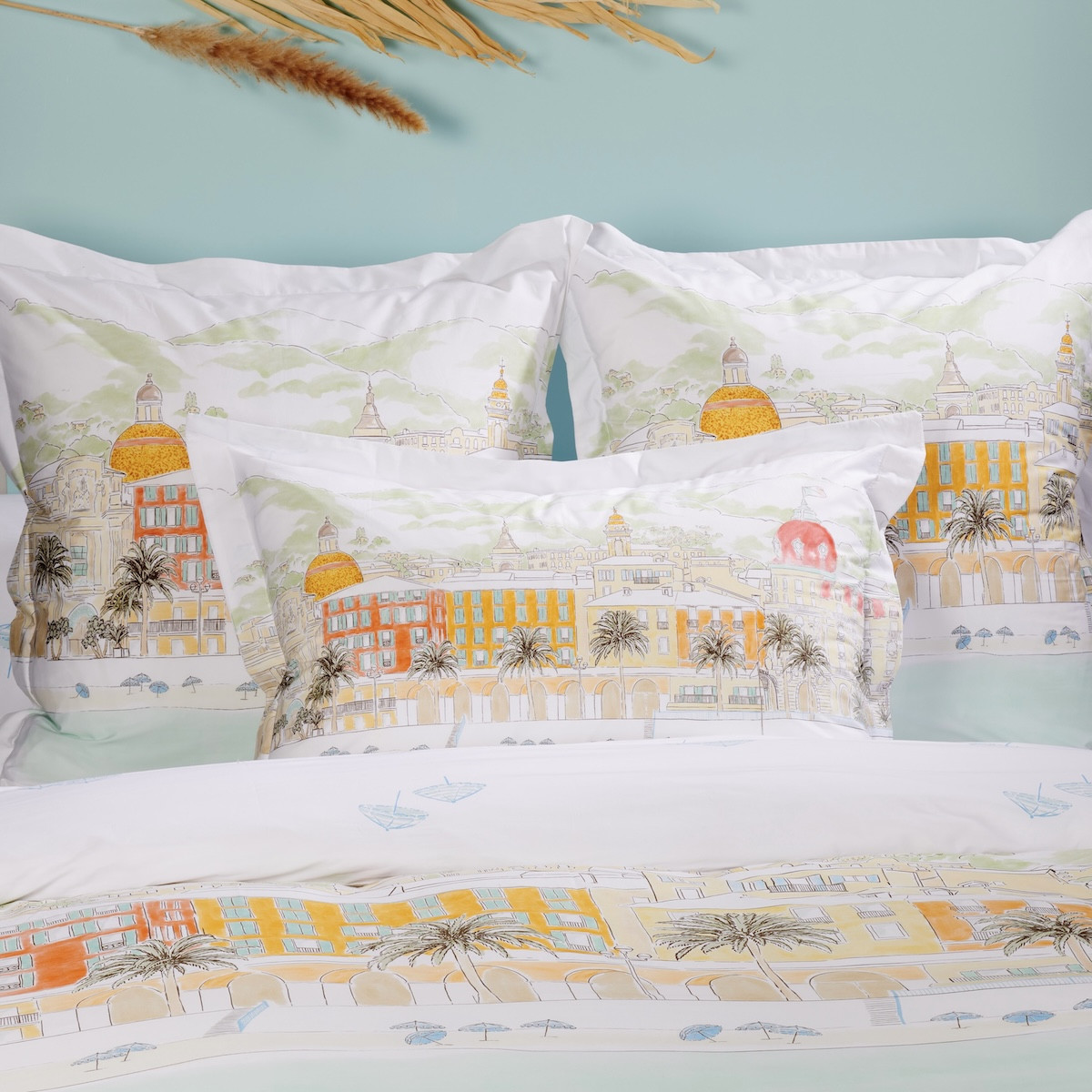 Taie D'oreiller   Percale De Coton - NICE motifs, TRADITION DES VOSGES