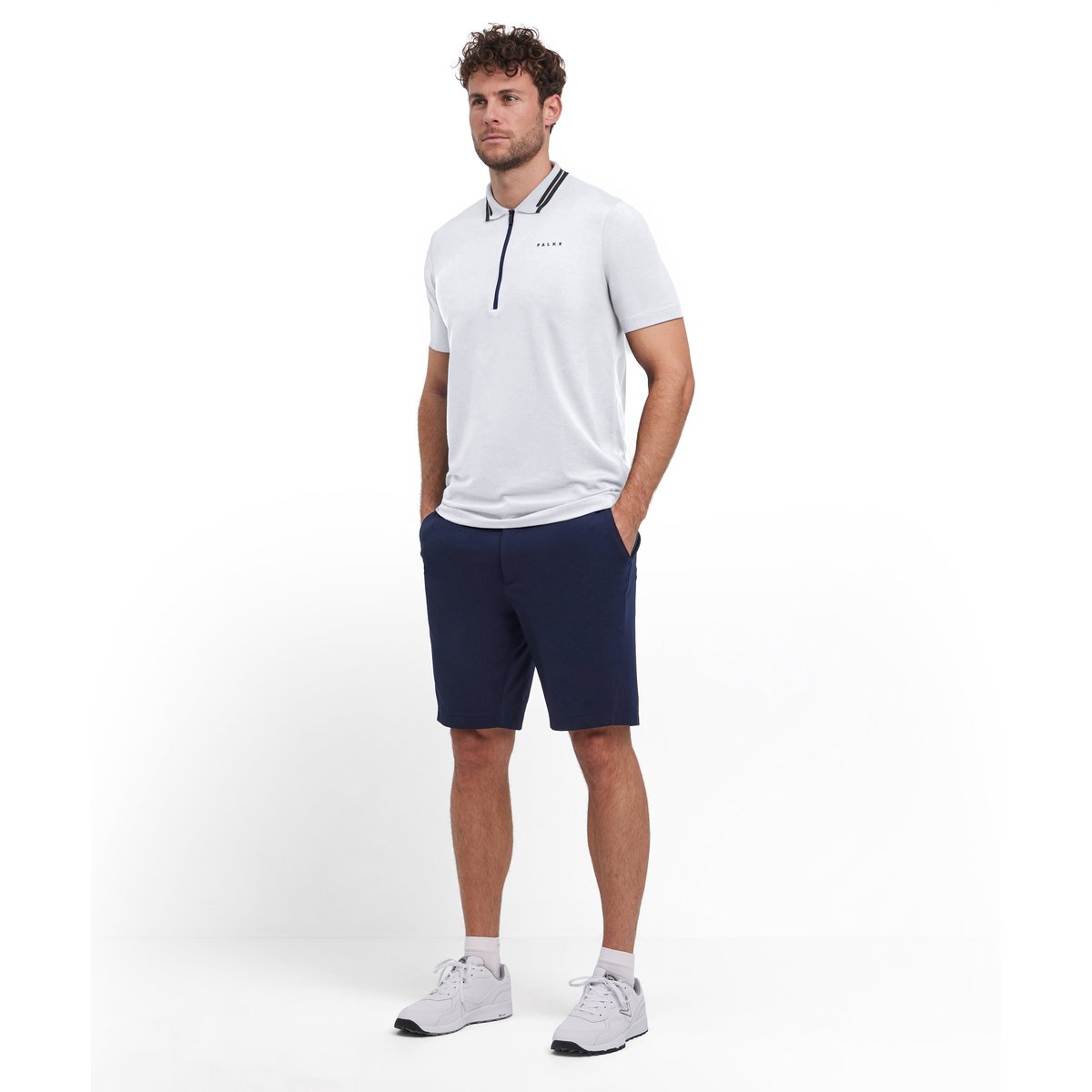 Polo shirt blanc, FALKE