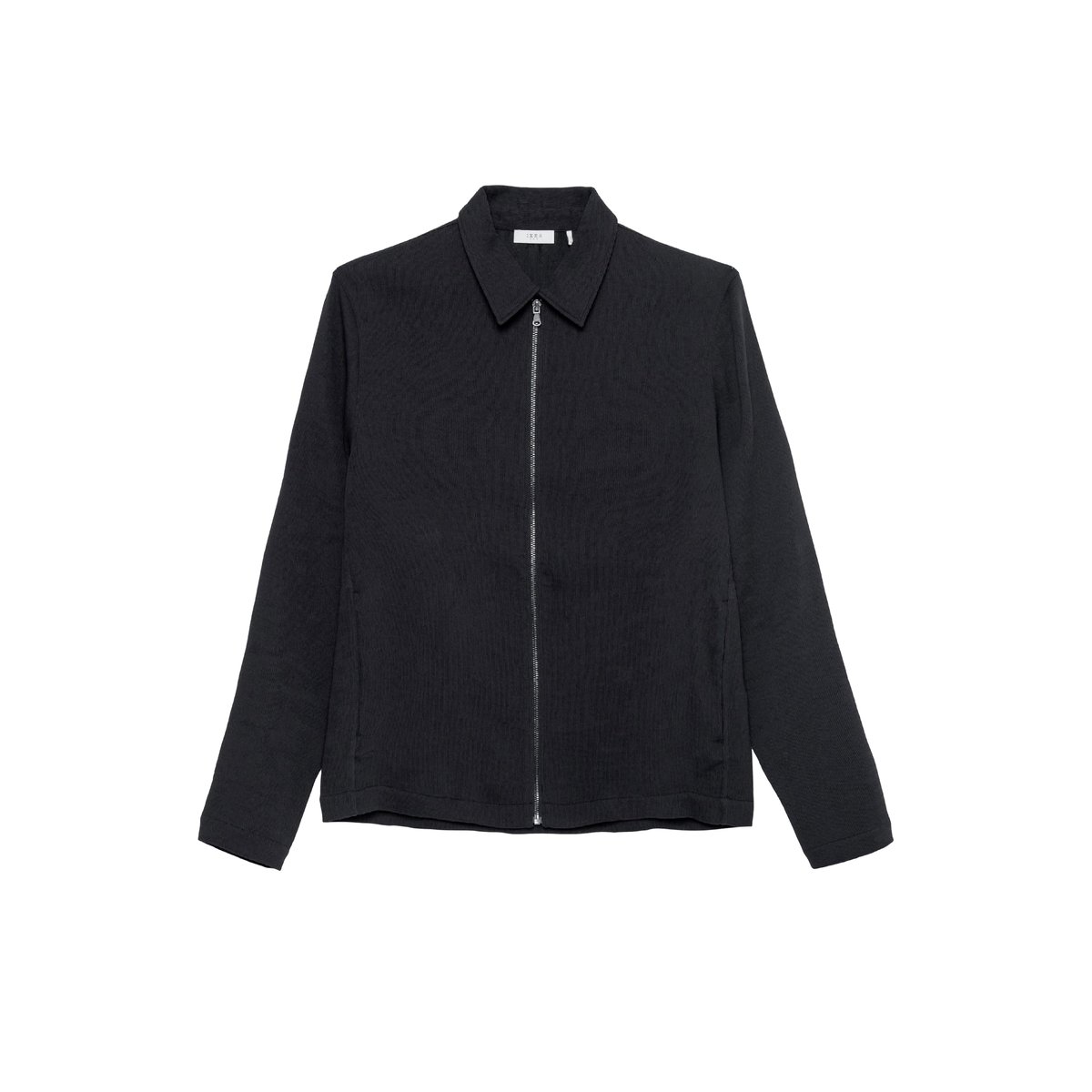 Cardigan zippé tissu plissé noir, IKKS