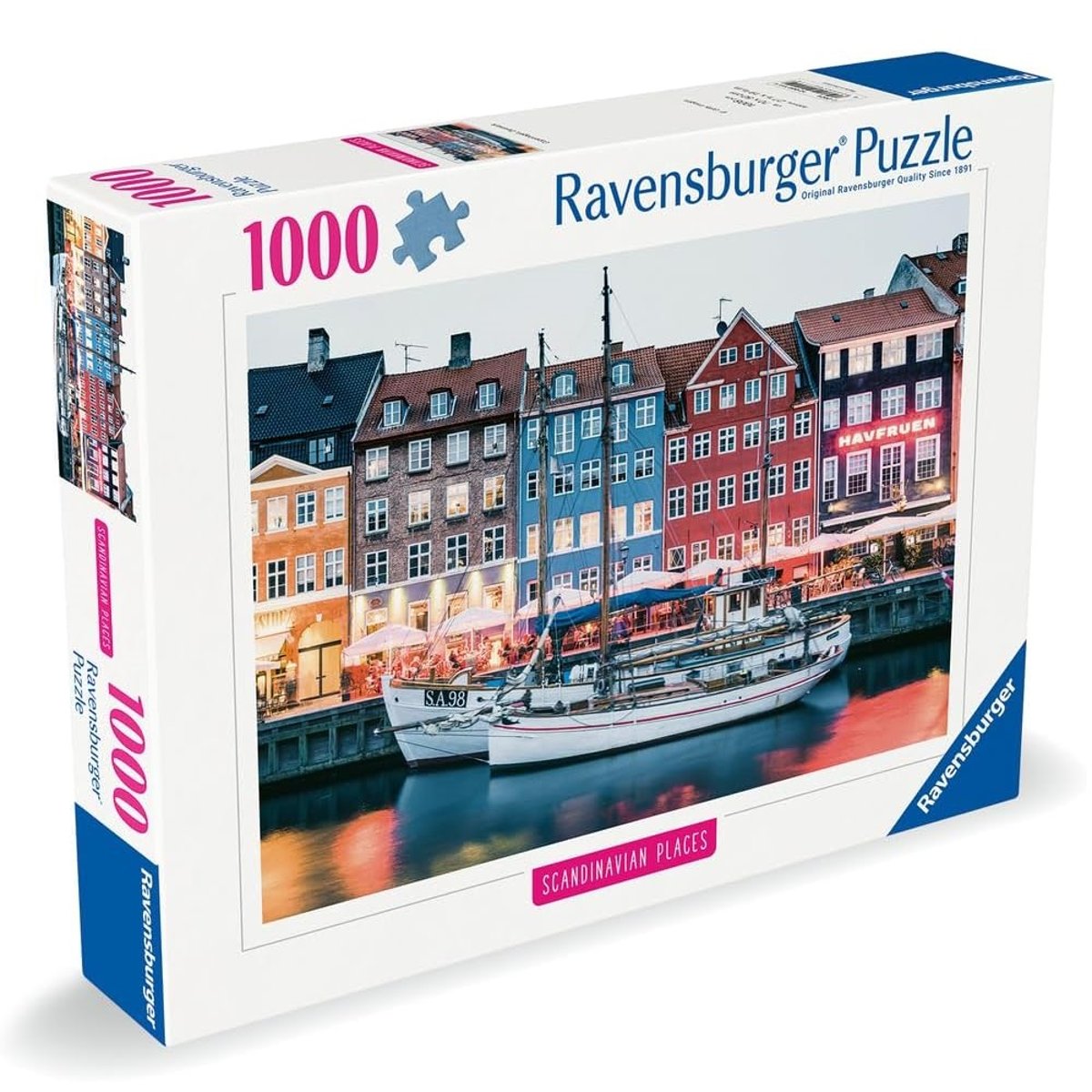 Puzzle Copenhague Danemark 1000 pcs blanc, RAVENSBURGER