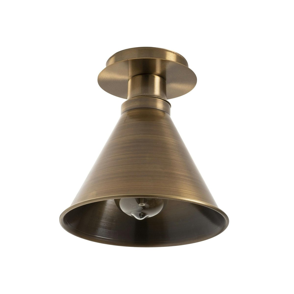 Plafonnier vintage – forme conique, finition cuivrée URLA doré, PIER IMPORT