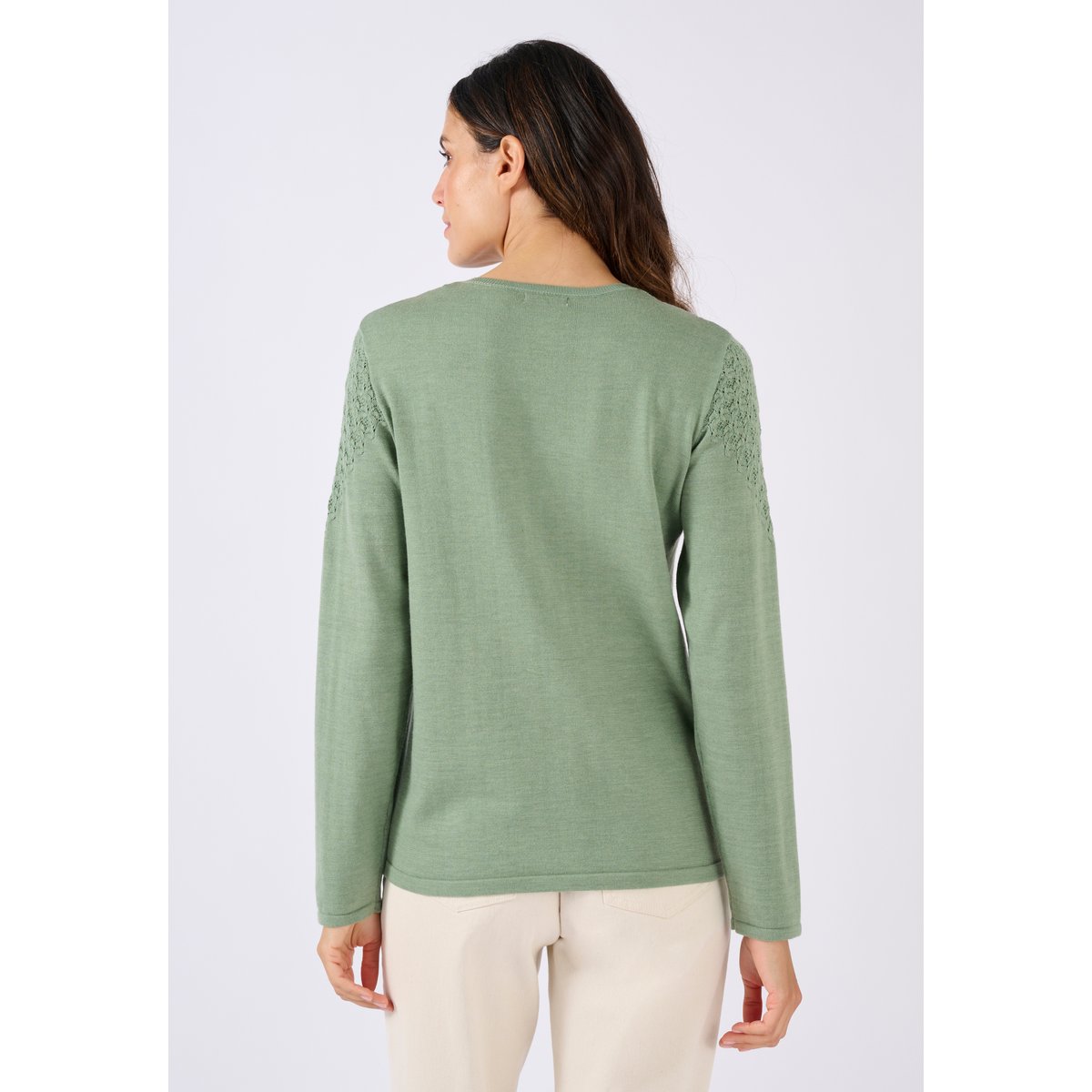 Pull point fantaisie Thermolactyl vert sauge, DAMART
