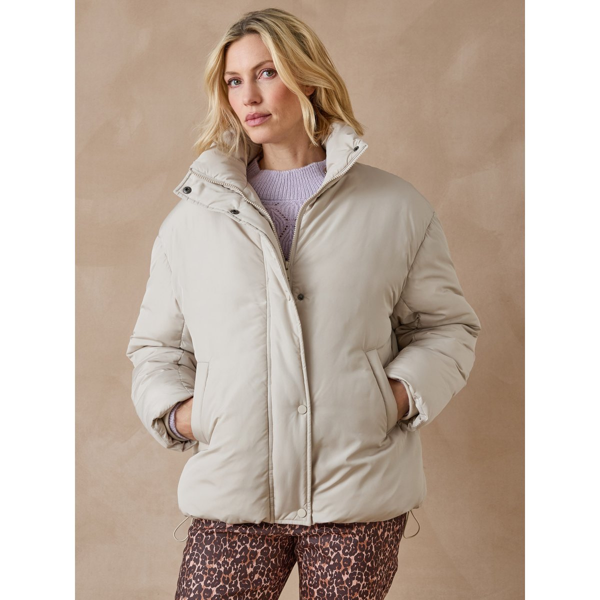 Doudoune courte beige, DAXON