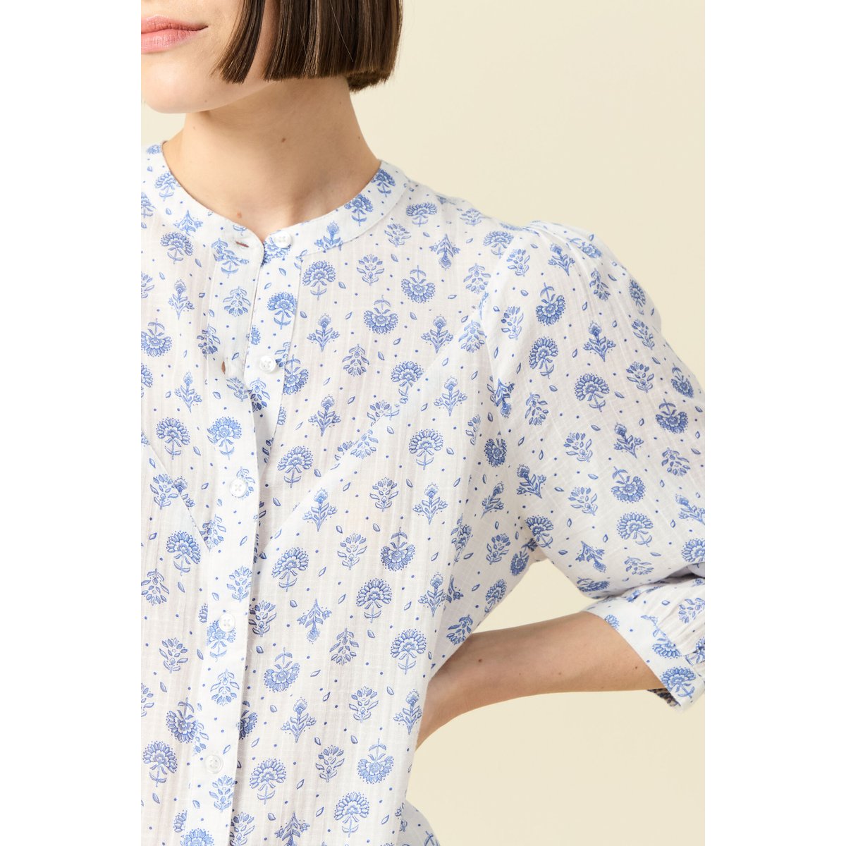 Chemise à manches longues bleu clair, BONOBO