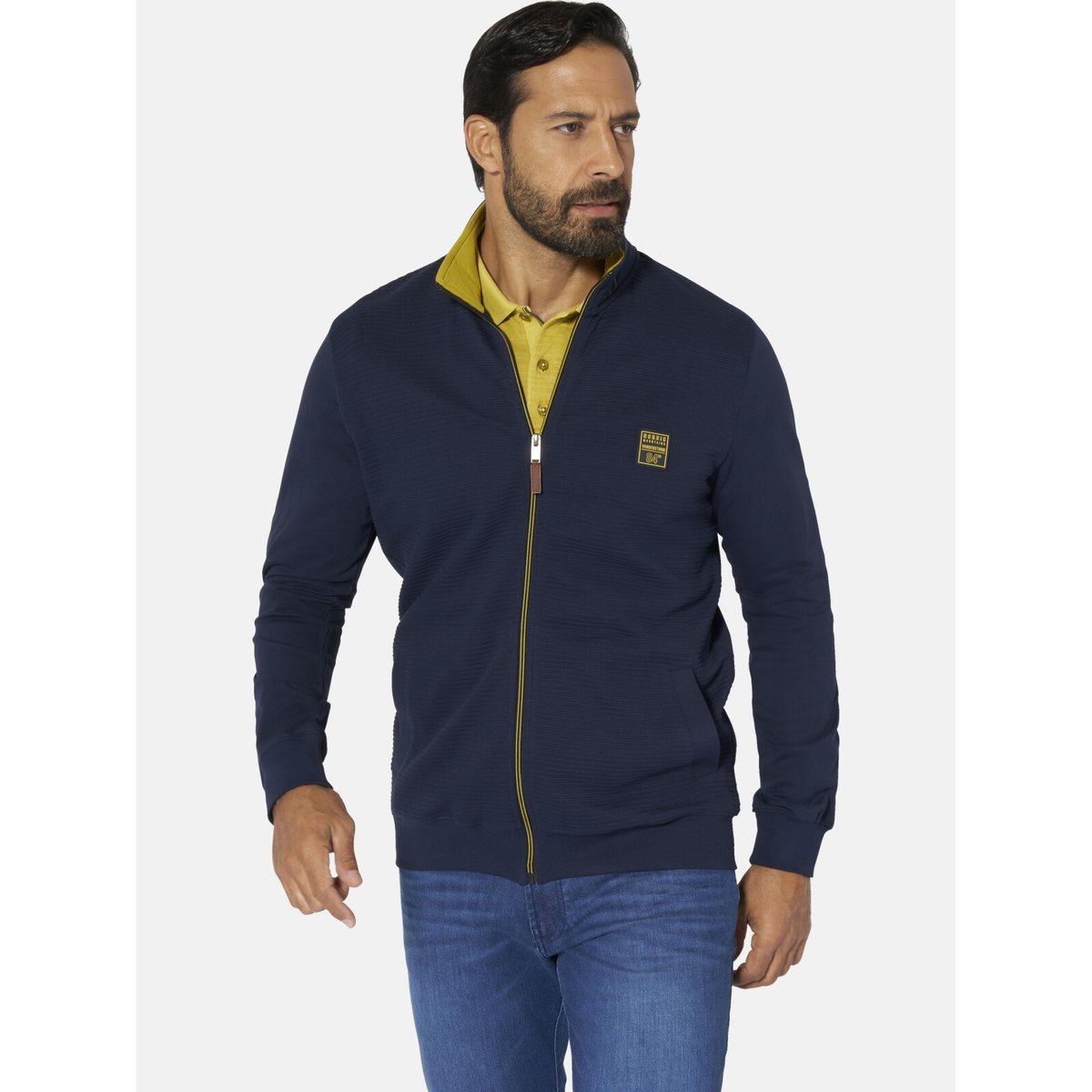 Veste en molleton PEDKA bleu foncé, JAN VANDERSTORM