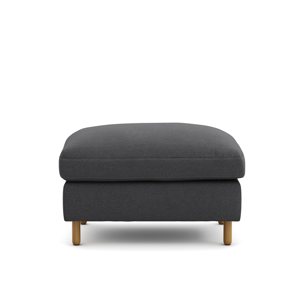 Pouf polyester, Loméo miel, LA REDOUTE INTERIEURS