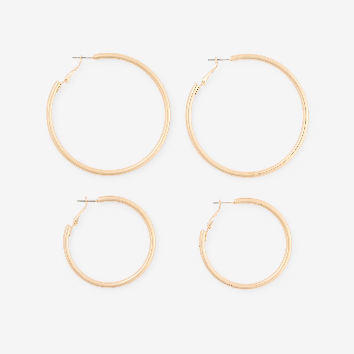 Set de 2 paires de créoles dorées doré, BALABOOSTE