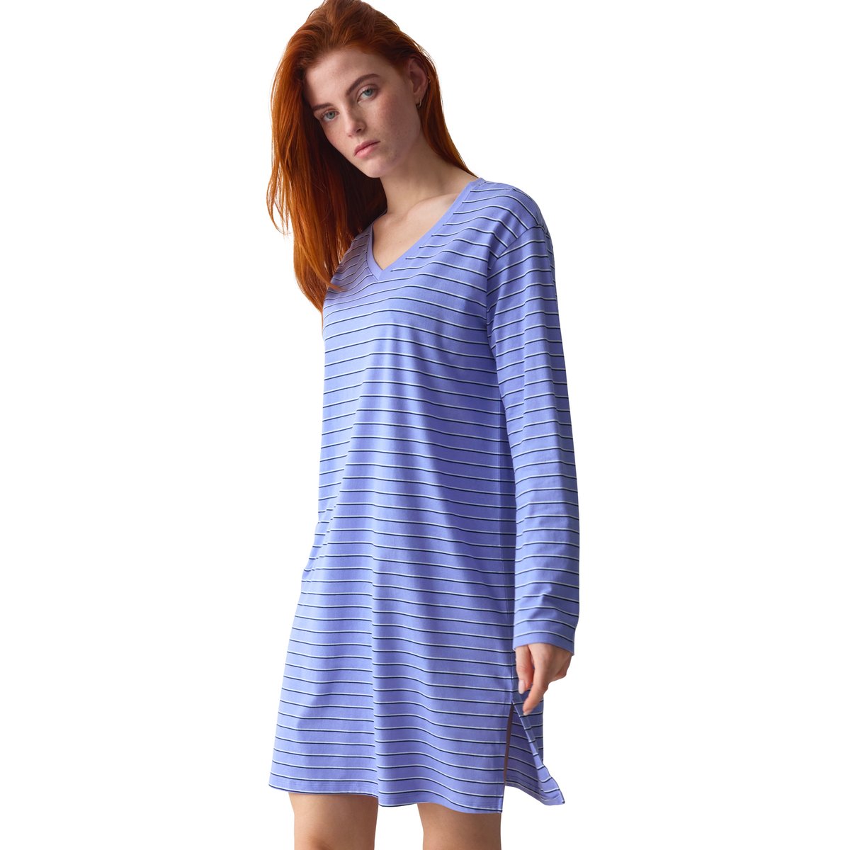 Chemise de nuit manches longues MINIMALISTIC bleu, TRIUMPH