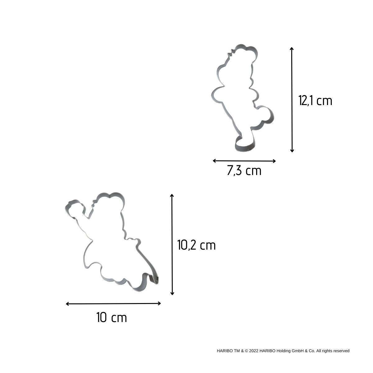 Lot de 2 emporte-pièces motif ourson HARIBO inox, ZENKER