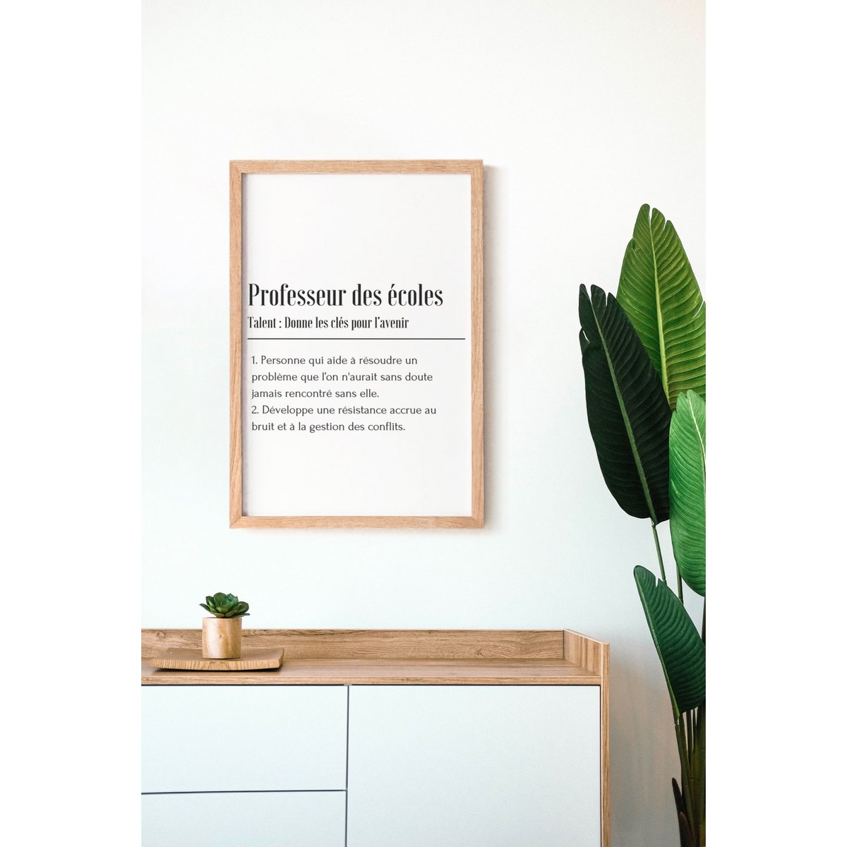 Affiche Définition Professeur des écoles blanc, L'AFFICHERIE