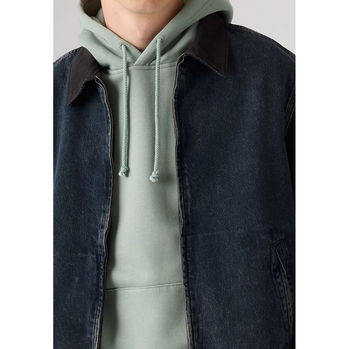 Casaco com fecho zíper, gola em contraste, CASTRO dark blue black, LEVI'S