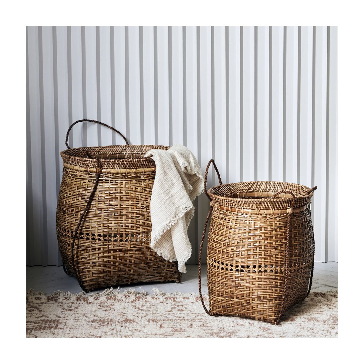 Lot de 2 Paniers Kuta nature, HOUSE DOCTOR
