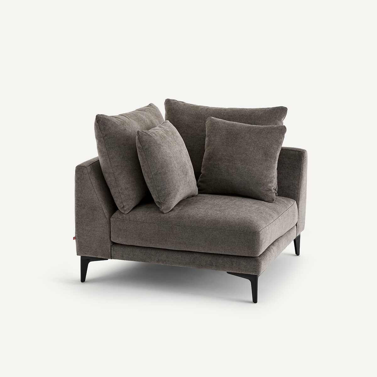 Canapé d'angle en polyester mélangé, MODERNISTE gris stone, EMMANUEL GALLINA X AM.PM