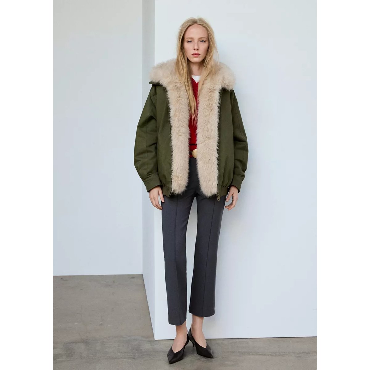 PARKA ALASKA kaki, MANGO