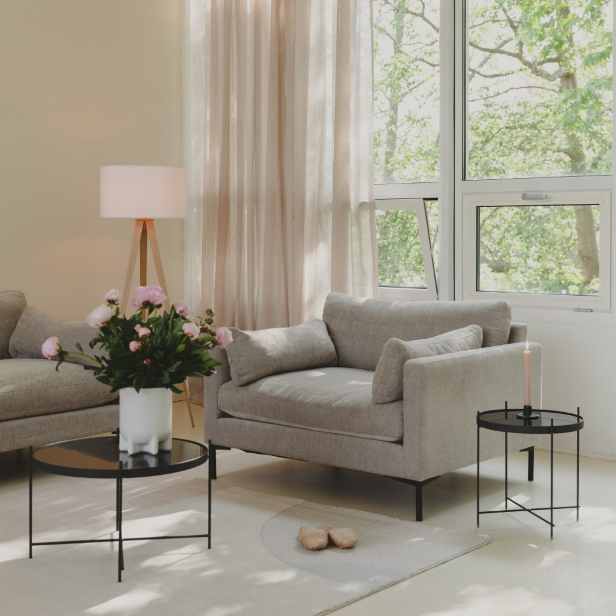 Table basse design ronde Small- CUPID noir, ZUIVER