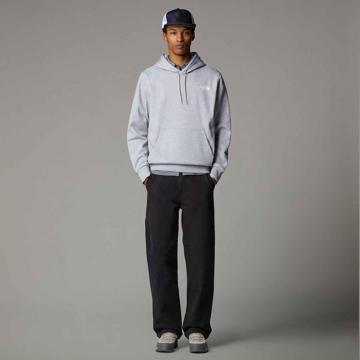 Felpa con cappuccio Simple Dome grigio, THE NORTH FACE