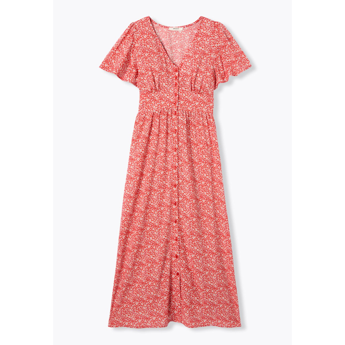 Robe longue imprimée imprimé rouge, PROMOD