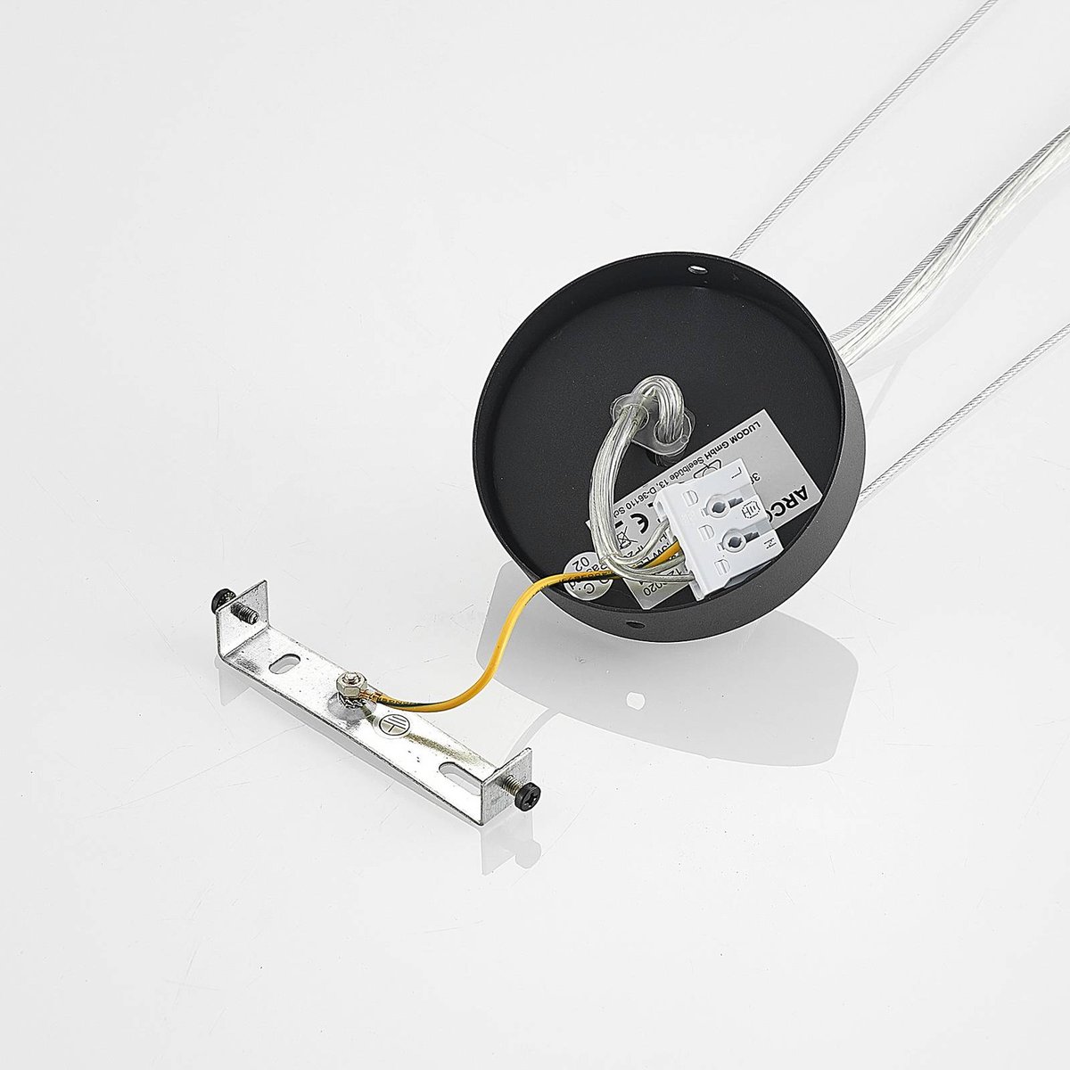 Suspension en aluminium moderneLED, Vanida noir, blanc, ARCCHIO