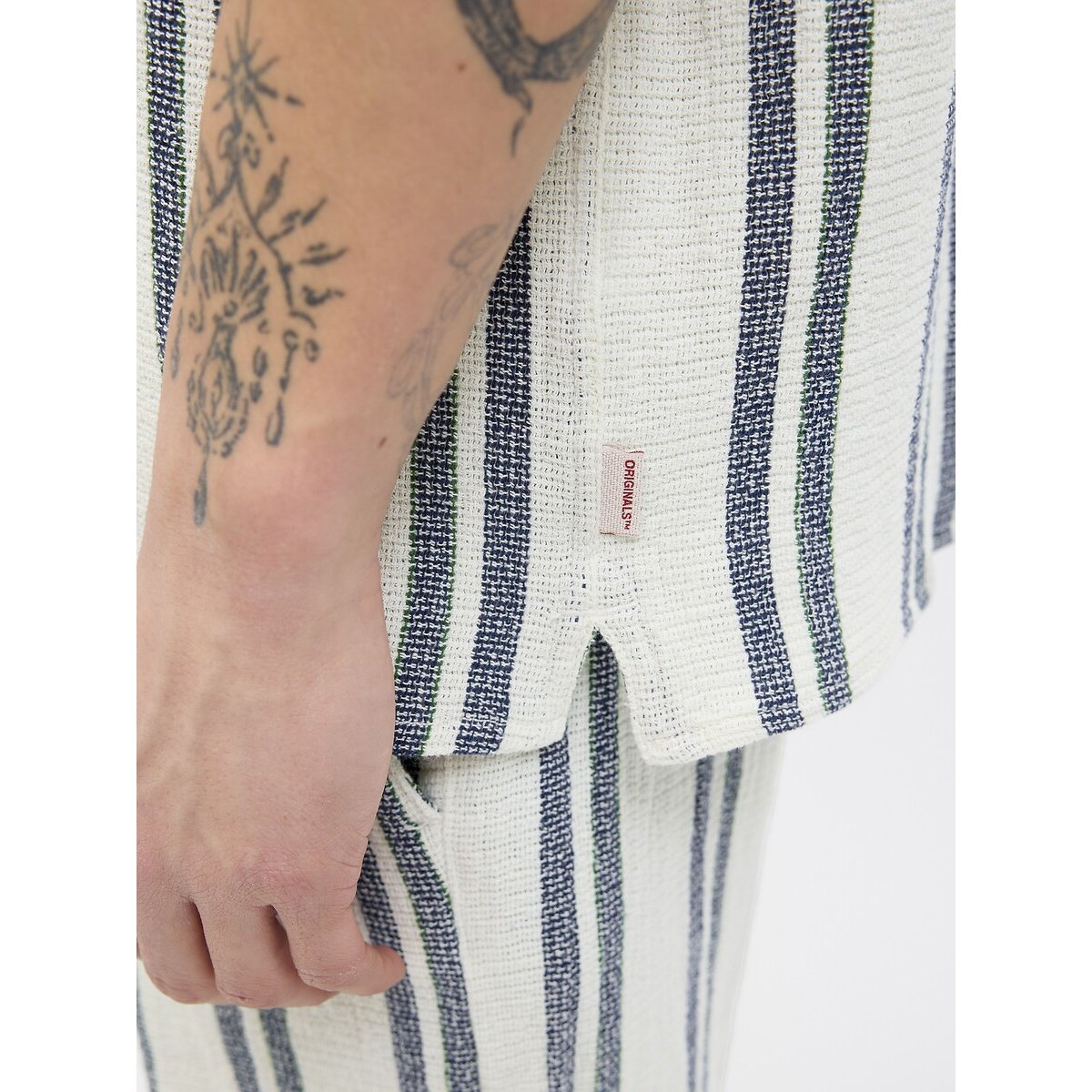 Chemisette rayée crème, JACK & JONES