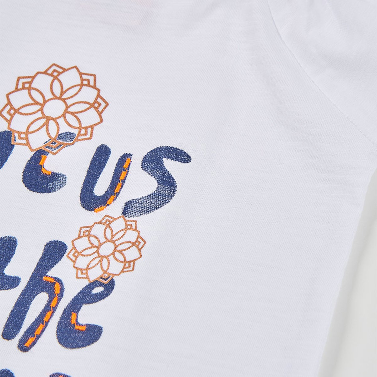 T-shirt fille coton blanc, BOBOLI