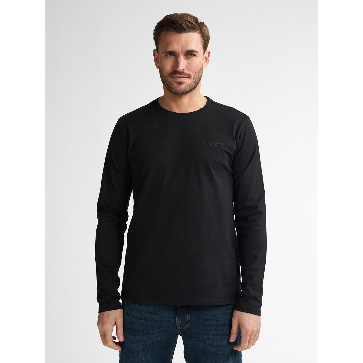 T-shirt logo manches longues dolphinpark noir black, PETROL INDUSTRIES