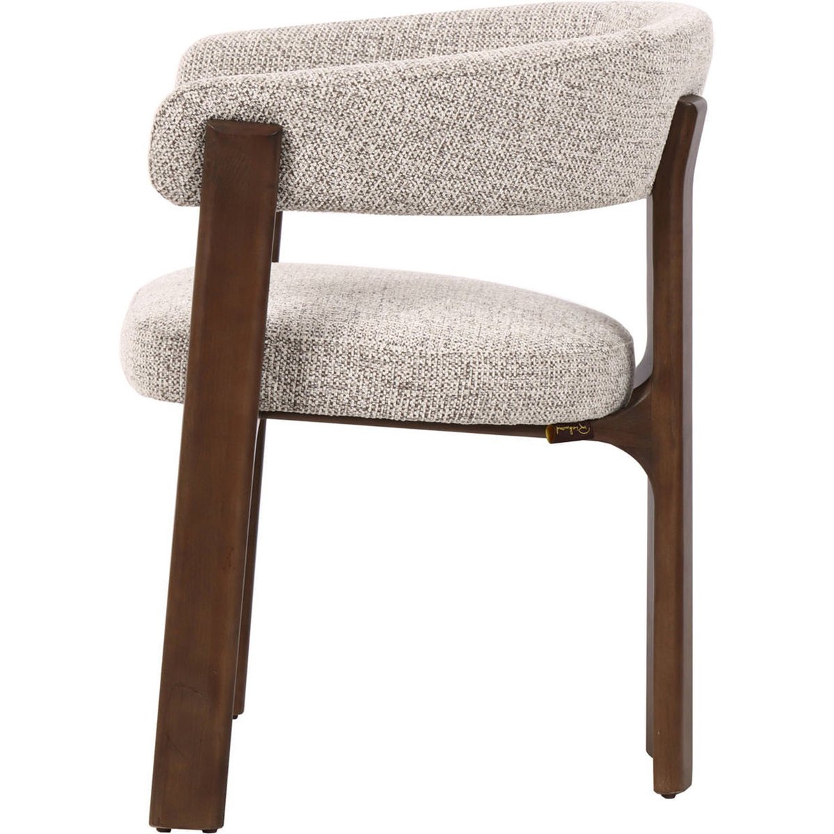 Chaise de salle à manger en tissu et hêtre moka chiné, RECOLLECTION