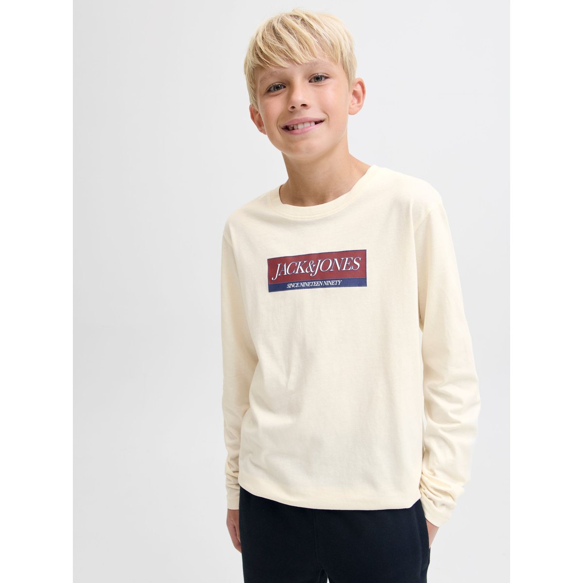 T-Shirt À Manches Longues antique white, JACK & JONES JUNIOR