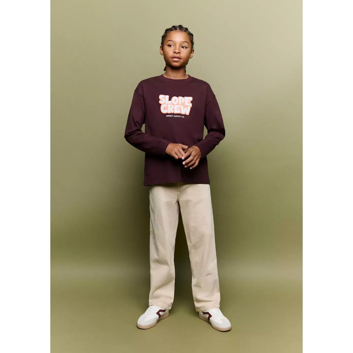 T-shirt coton détail imprimé bordeaux, MANGO KIDS