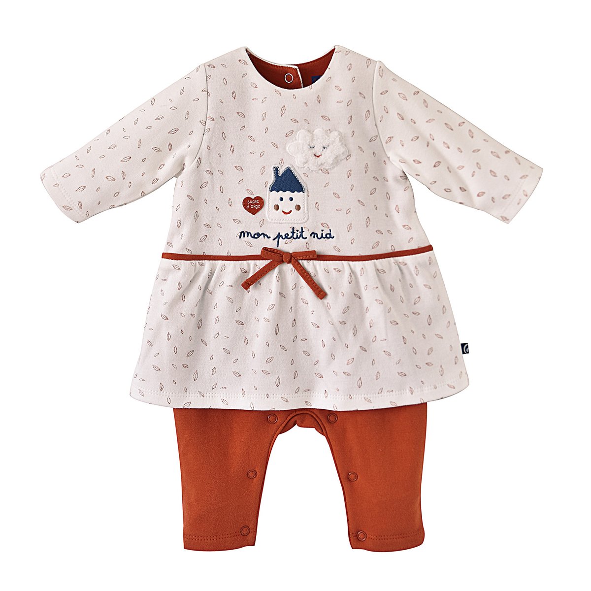 Combirobe molleton dicky blanc, SUCRE D'ORGE