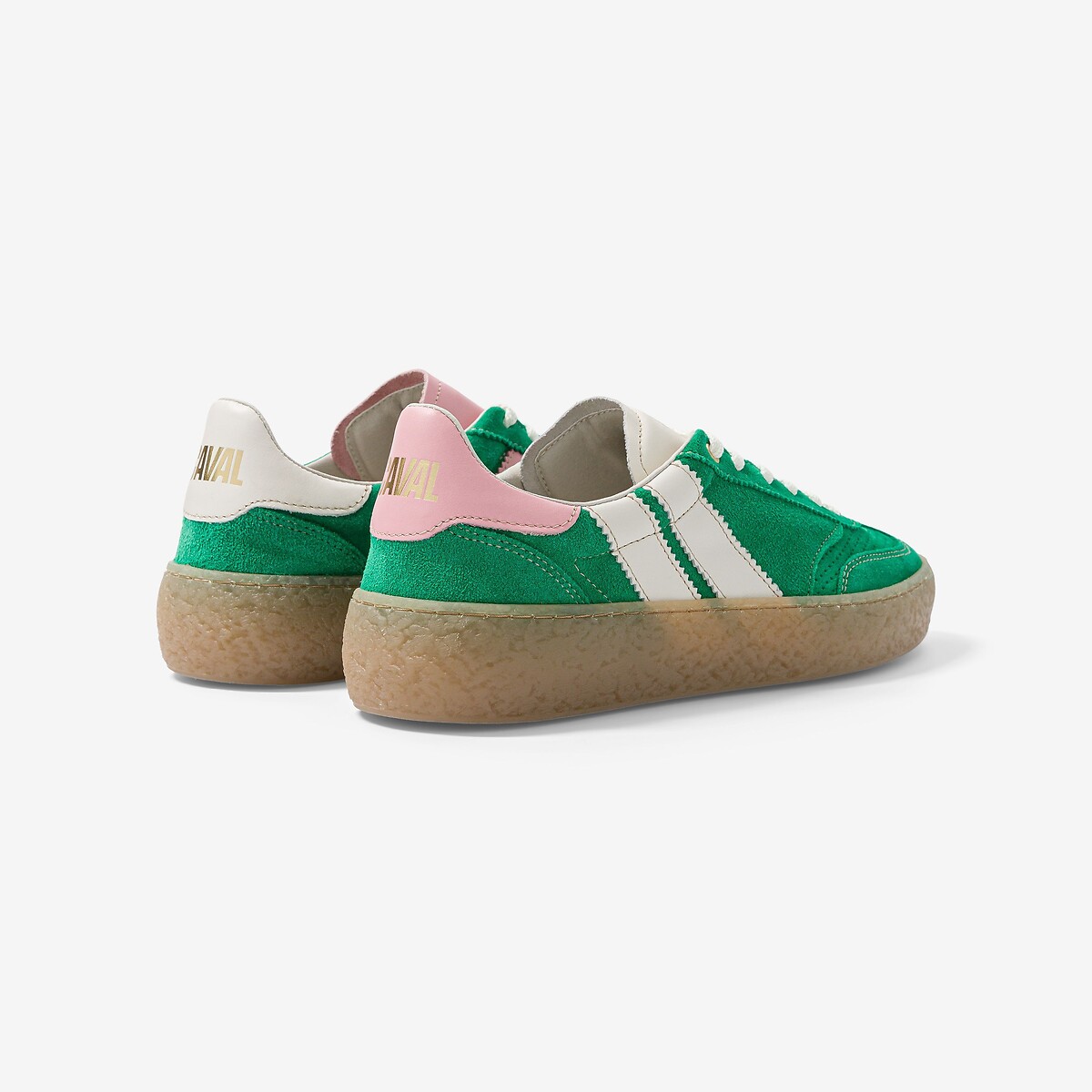 Baskets en cuir vert, CAVAL