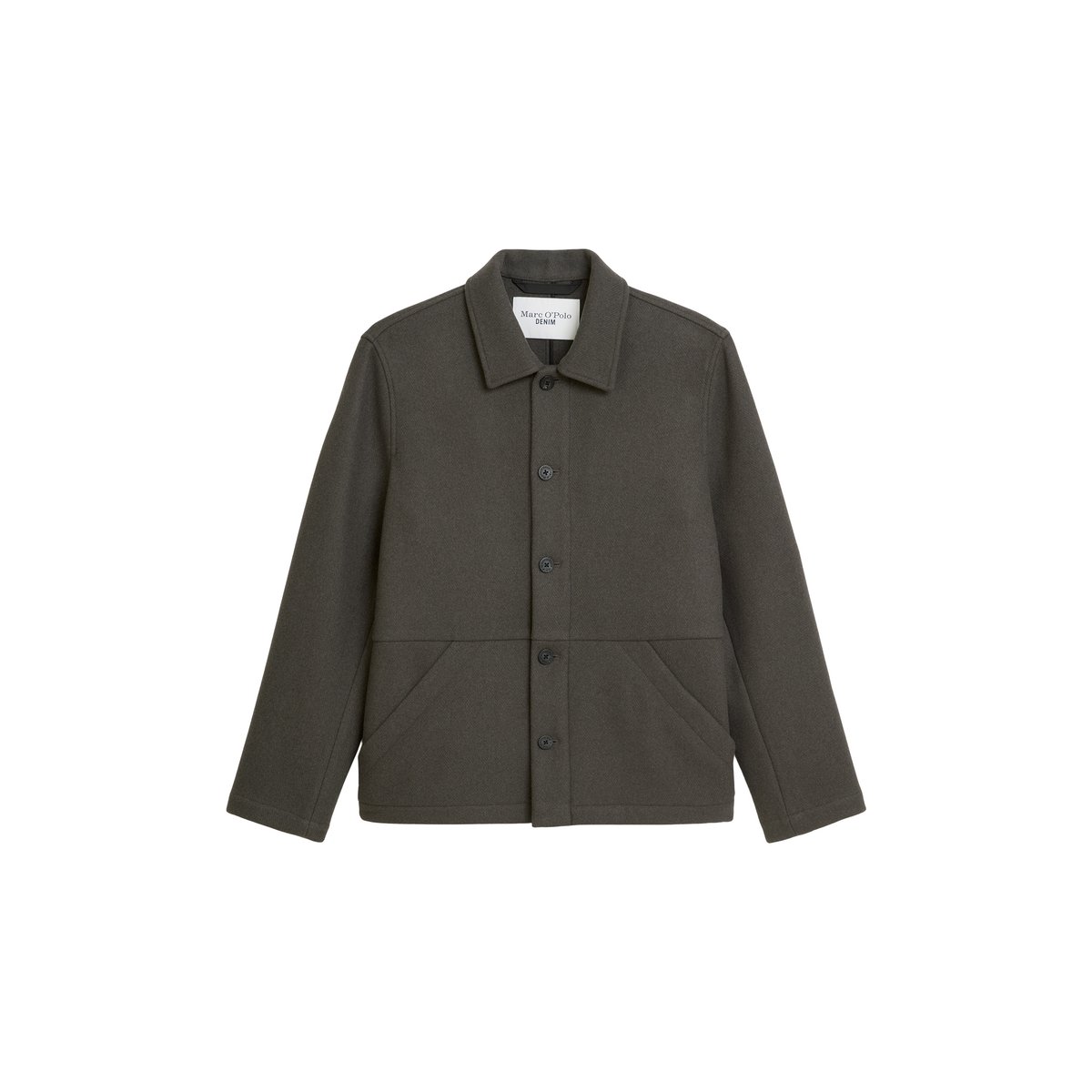 Veste en laine regular en laine mélangée et recyclée noir, MARC O’POLO DENIM