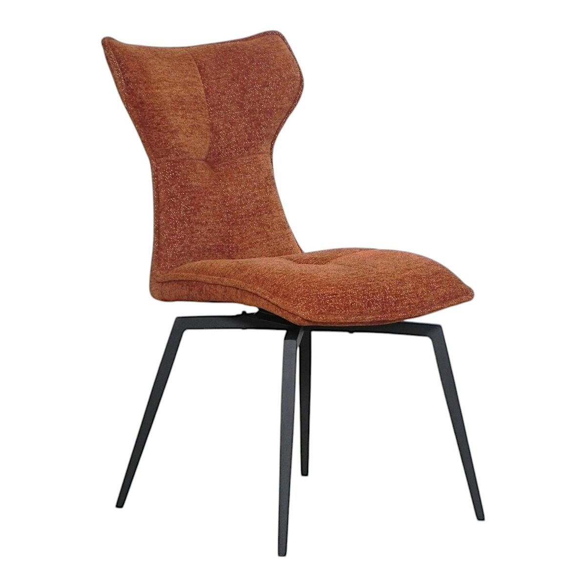 Chaise terracotta pivotante en velours avec passepoil (lot de 2) LOMBARDIE brique, PIER IMPORT