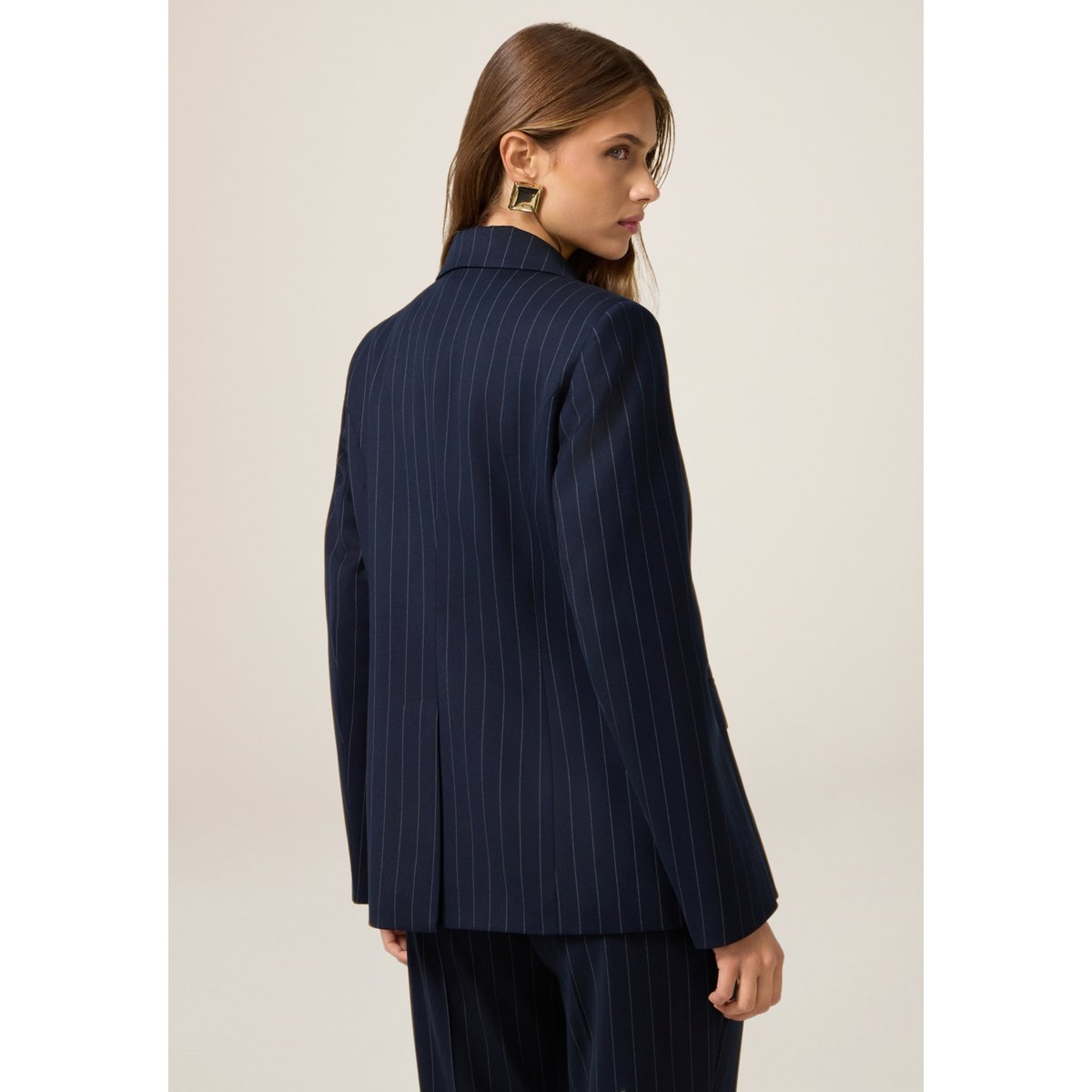 Blazer croisé à rayures bleu, OLTRE