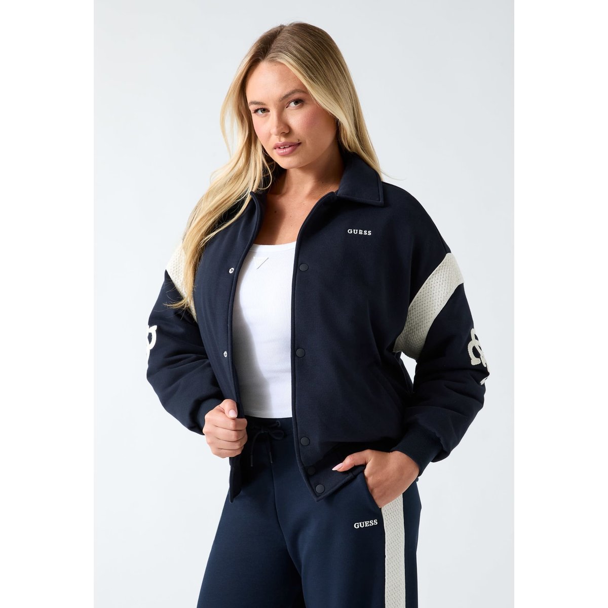 Veste Bomber Avec Logo bleu, GUESS