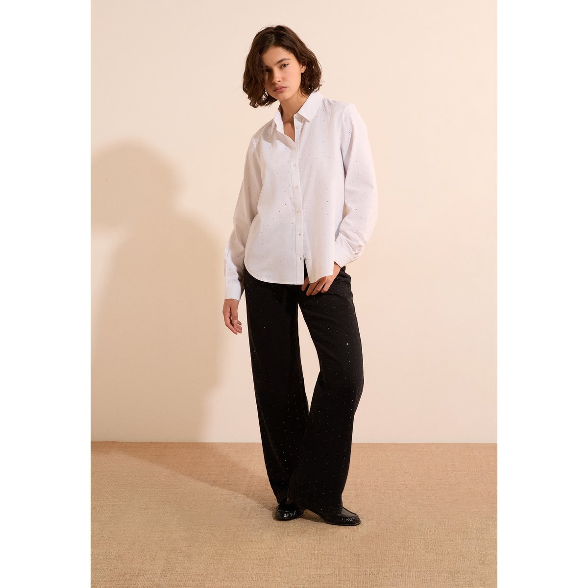 Jean avec strass JOY BROD jean denim, ETAM