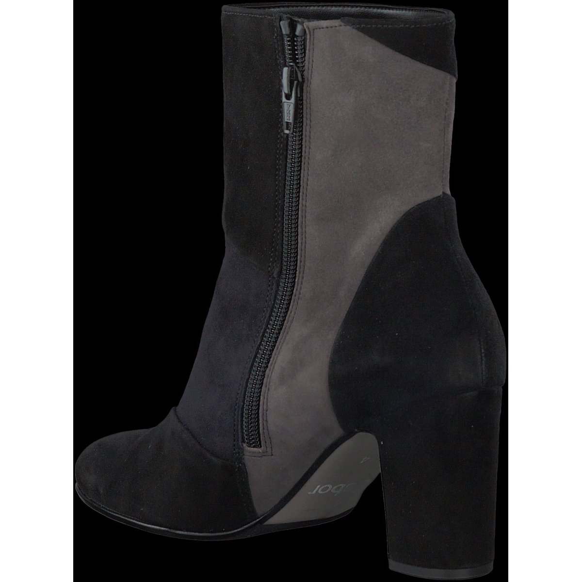 Bottines en velours noir velours, GABOR