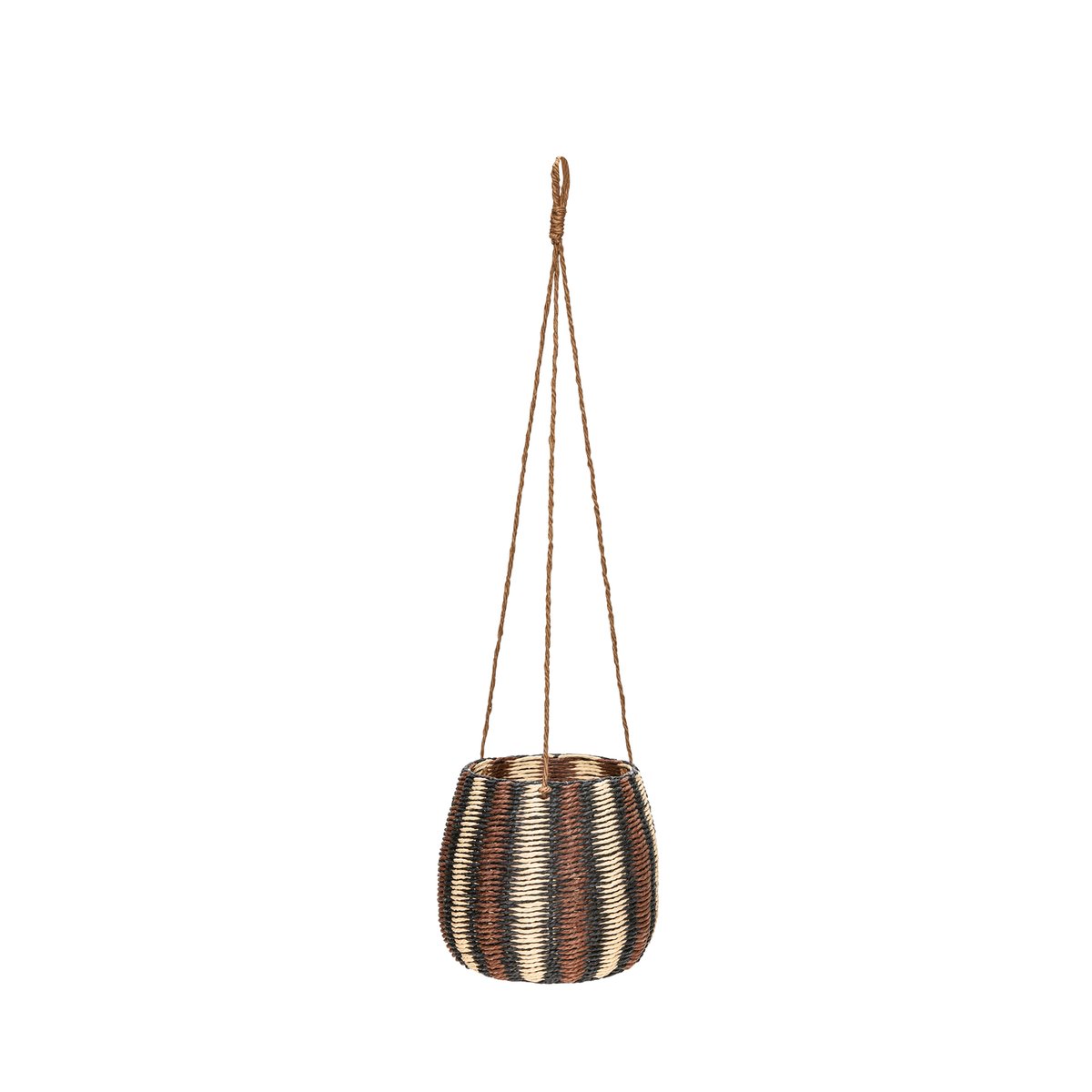 Panier en papier FAYE beige/marron/maroon, HUBSCH