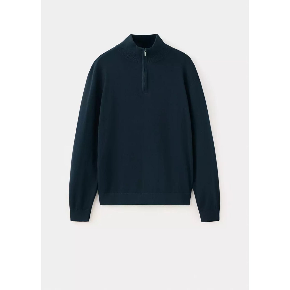 Pull col montant zip bleu marine, MANGO TEEN